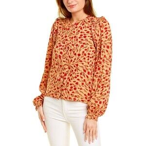 XIX Palms Toledo Ruffle Floral Long Sleeve Blouse size XS